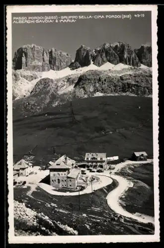 AK Passo Pordoi, Gruppo Sella-Cima Pordoi, alberghi Savoia e Maria