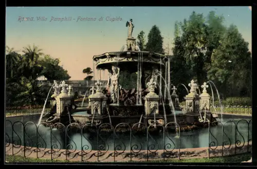 AK Roma, Villa Pamphili, Fontana di Cupido