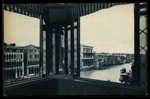 AK Venezia, Canal Grande, Vista dalla veranda della Pensione Casa Petrarca