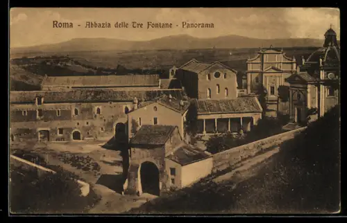 AK Roma, Abbazia delle Tre Fontane, Panorama