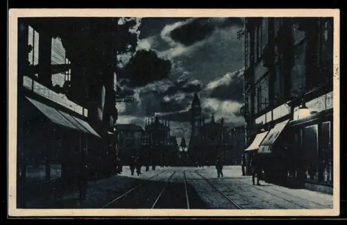 AK Torino, Via Roma e Piazza S. Carlo di notte