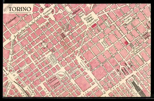 AK Torino, Mappa storica del centro città