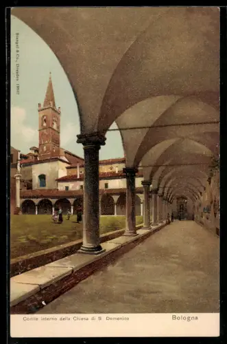 AK Bologna, Cortile interno della Chiesa di S. Domenico