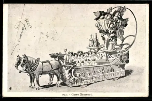 AK Torino, Carro Esercenti al Carnevale del 1904