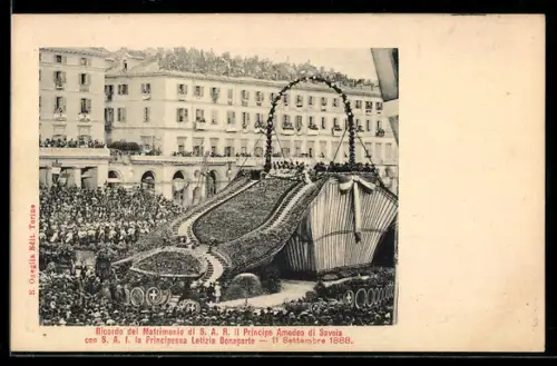 AK Torino, Ricordo del matrimonio di S.A.R. il Principe Amedeo di Savoia con S.A.I. la Principessa Letizia Bonaparte