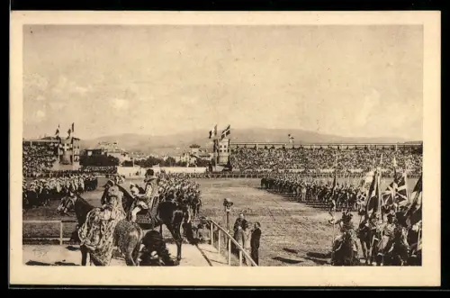 AK Torino, Carosello Storico 1928 con il Principe Umberto e la Principessa Jolanda