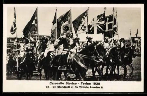 AK Torino, Carosello Storico 1928, Gli Stendardi di Re Vittorio Amedeo II