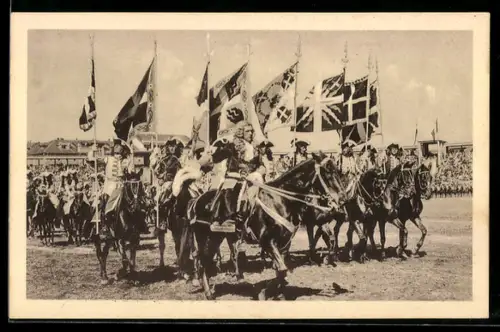 AK Torino, Carosello Storico 1928, Stendardi di Re Vittorio Amedeo II