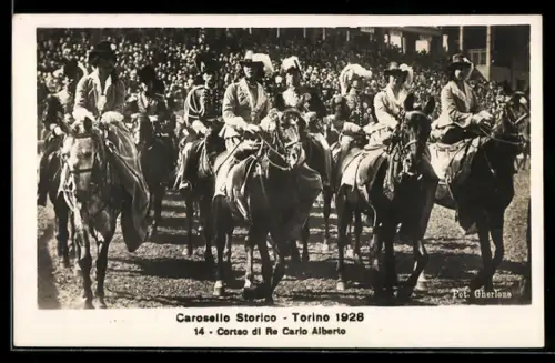 AK Torino, Carosello Storico 1928, Corteo di Re Carlo Alberto
