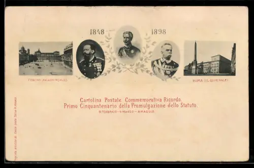 AK Torino, Commemorazione del Cinquantenario della Promulgazione dello Statuto