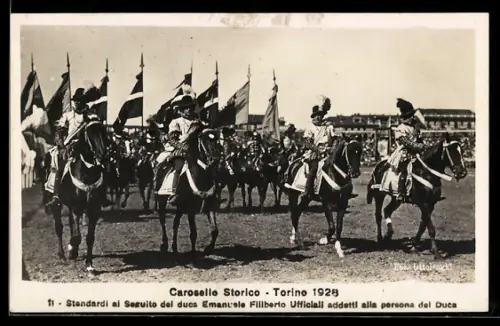 AK Torino, Carosello Storico 1928, Standardi al Servizio del duca Emanuele Filiberto