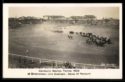 AK Torino, Carosello Storico 1928, Schieramento delle Quadriglie, Carica dei Torneanti