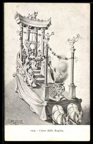 Künstler-AK Torino, Carro della Regina, 1904