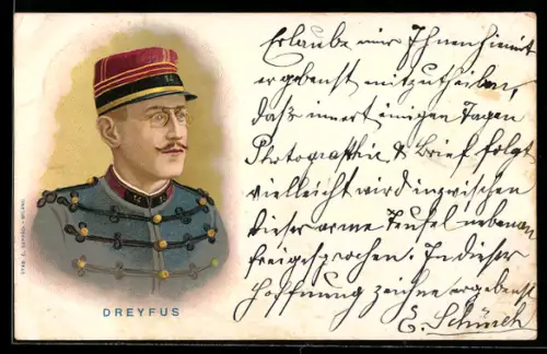 AK Alfred Dreyfus im Porträt