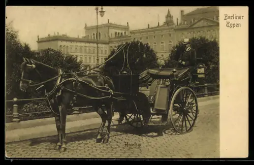 AK Berlin, Berliner Typen, Hansom