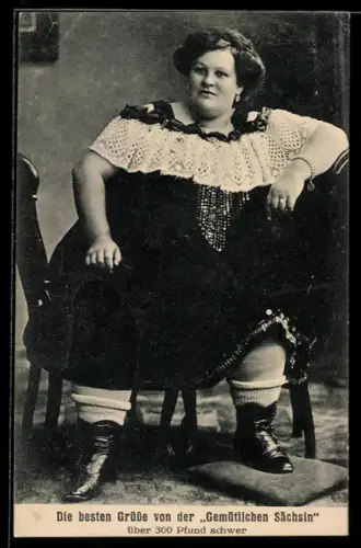AK Die gemütliche Sächsin