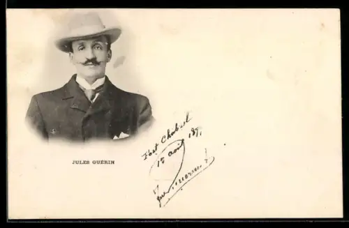 AK Antisemit Jules Guerin im Porträt