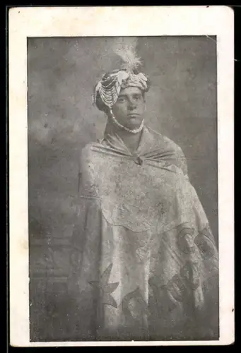 AK Indischer Fakir Harry Rolando im Porträt