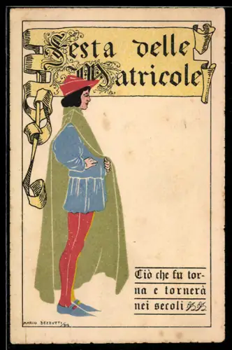 Künstler-AK Torino, Festa delle Matricole, Fasching