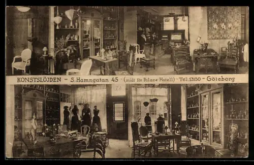 AK Göteborg, Konstslöjden, S. Hamngatan 45, Innenansicht