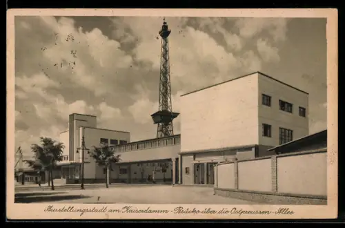 AK Berlin, Ausstellungsstadt am Kaiserdamm, Brücke über die Ostpreussen-Allee