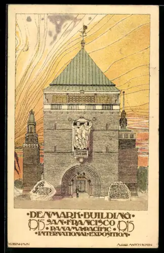 AK San Francisco, International Exposition 1915, Denmark Building