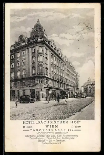 AK Wien, Hotel Sächsischer Hof, Taborstrasse 45a