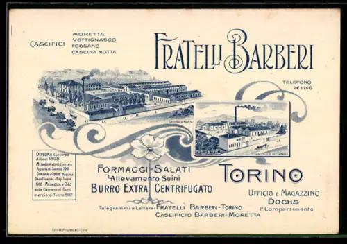 AK Torino, Fratelli Barberi, Formaggi-Salati allevamento suini, Caseificio di vottignasco