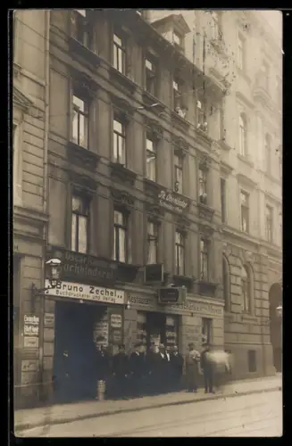 Foto-AK Leipzig, Verlag Bruno Zechel in der Poststrasse 12