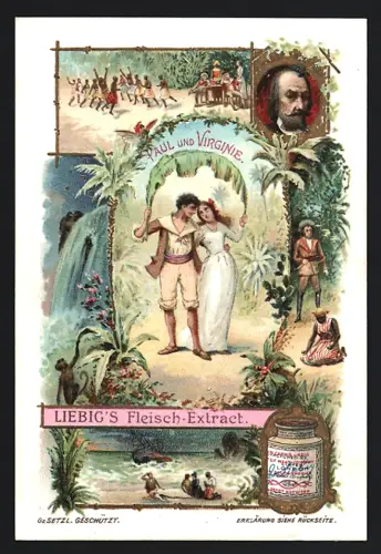 6 Sammelbilder Liebig, Serie Nr. 789: Carmen, Mignon, Die Weisse Dame, Fra Diavolo, Der Barbier von Sevilla