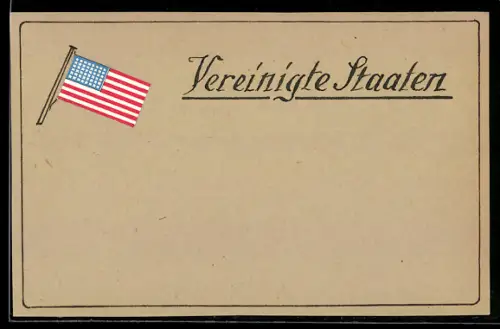 Handgemachte-Collage-AK Flagge der Vereinigten Staaten