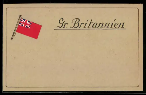 Handgemachte-Collage-AK Flagge von Grossbritannien