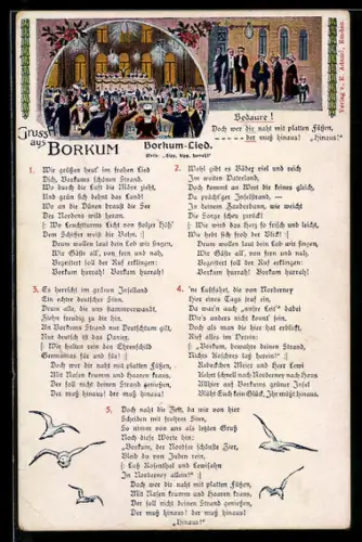 AK Borkum-Lied, Anti-Semitismus