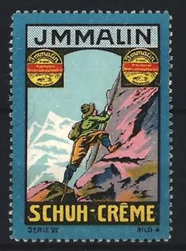 Reklamemarke Jmmalin, Schuh-Crème, Bergsteiger