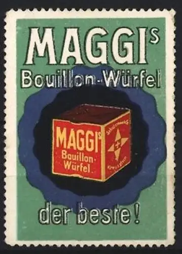 Reklamemarke Maggi, Bouillon-Würfel, Würfelbox