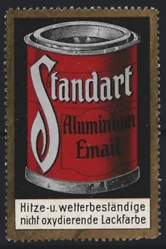 Reklamemarke Standart Aluminium Email, Lack, Lackfarbe Dose