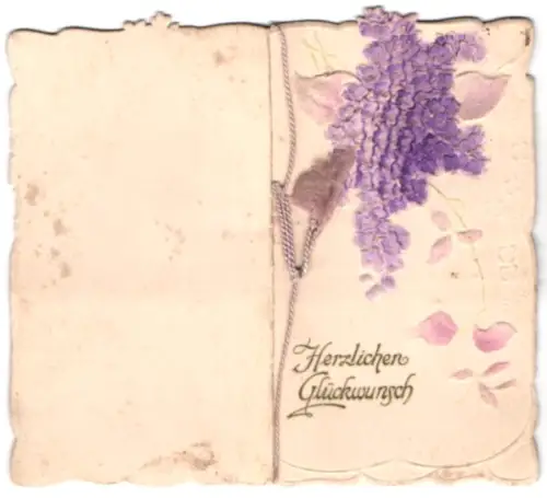 Glückwunschkarte Konfirmation, Fliederschmuck, Halt fest an Gott! Es ist sein Wort, Dir stets ein sichrer, treuer Hort