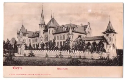 Relief-AK Bern, Partie am Museum