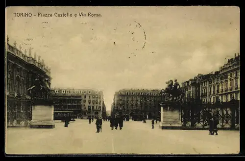 AK Torino, Piazza Castello e Via Roma