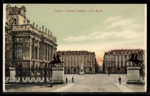 AK Torino, Piazza Castello e Via Roma