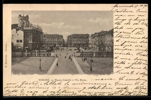 AK Torino, Piazza Castello e Via Roma