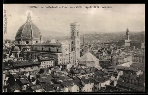 AK Firenze, Cattedrale e Panorama della Cupola di S. Lorenzo