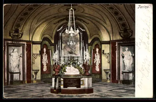 AK Torino, Basilica di Superga, Tomba di Carlo Alberto, scultori Fratelli Collino