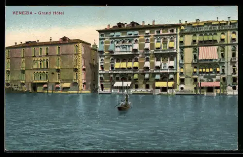 AK Venezia, Grand Hôtel, vista sul canale con gondola