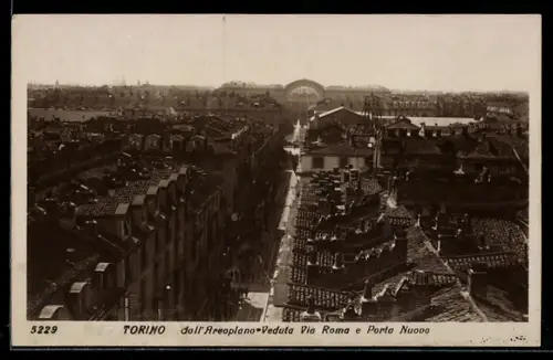AK Torino, Veduta Via Roma e Porta Nuova