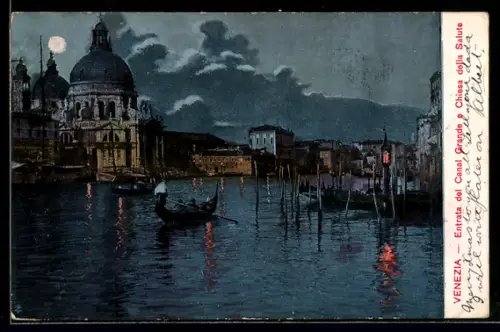 AK Venezia, Entrata del Canal Grande e Chiesa della Salute al chiaro di luna