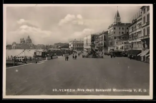 AK Venezia, Riva degli Schiavoni Monumento