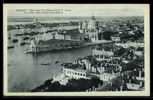 AK Venezia, Panorama dal Campanile di S. Marco con vista della Chiesa della Salute