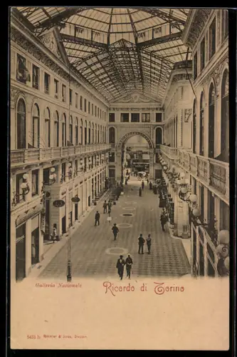 AK Torino, Galleria Nazionale con passanti