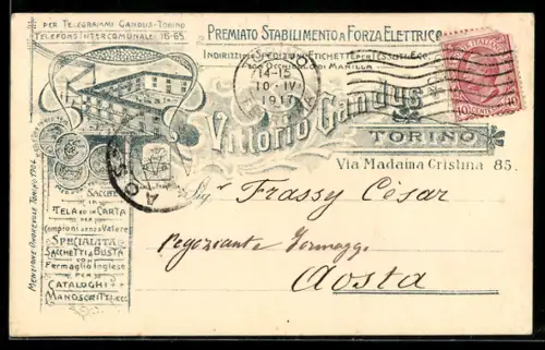 AK Torino, Stabilimento Vittorio Gandus, Via Madama Cristine 85